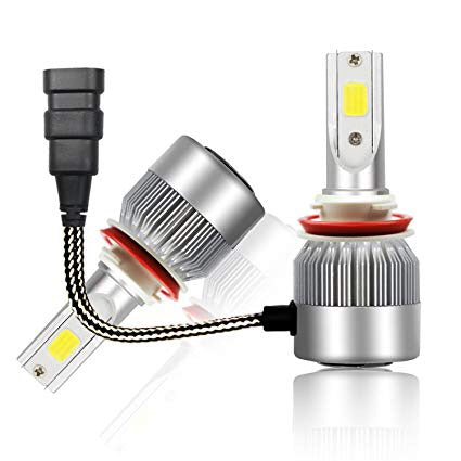 LED Headlight Bulbs Headlight bulb H11 H9 H8 All-in-One Conversion Kit Led headlights H11 with COB Chips 8000 Lm LED H11 H9 H2 PCS LED 2 PCS LED6500K Cool White Beam Bulbs IP68 Waterproof